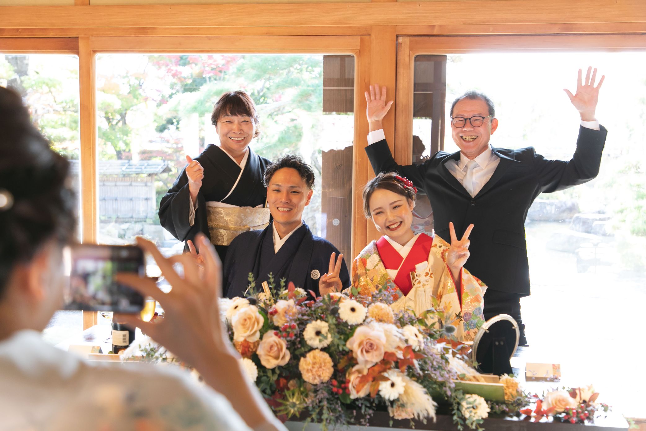 香川県高松市の結婚式場ザ・ガーデンダイニング弓絃葉　集合写真