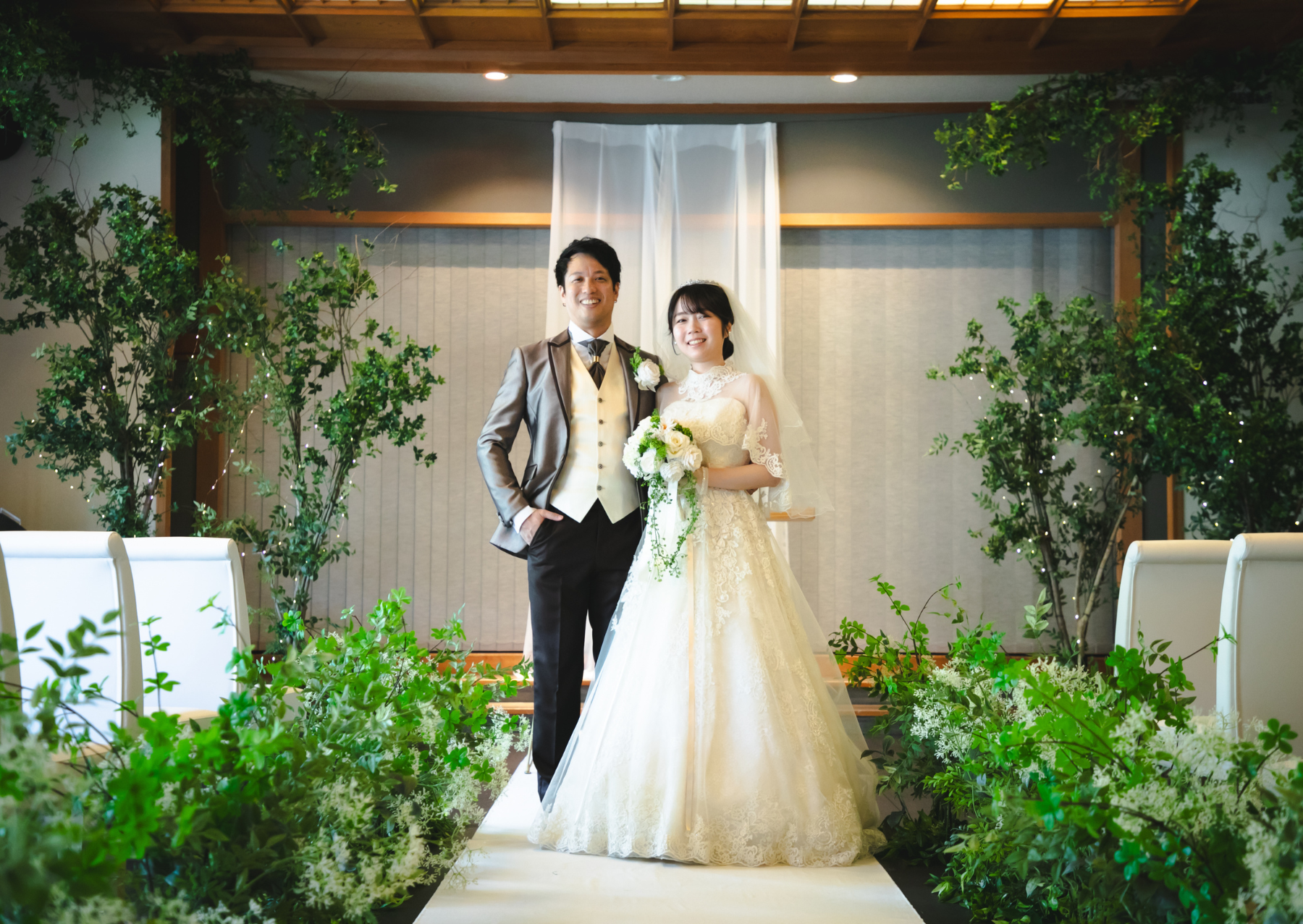 香川県高松市の結婚式場ザ・ガーデンダイニング弓絃葉の挙式レポート